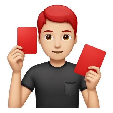 Eloji 🙂un carton rouge dans la main  sticker