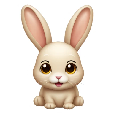 Cute beige bunny sticker