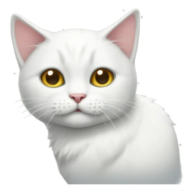 Christmas white cat  sticker