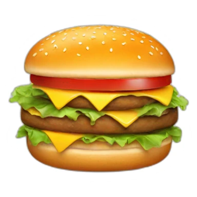 Burger with face sticker
