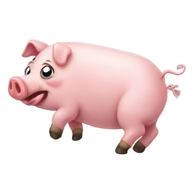 A pig farting rainbows sticker