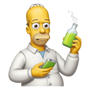 Acid tab Homer Simpson  sticker
