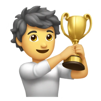 BRAZO MUSCULOSO SOSTENIENDO TROFEO sticker