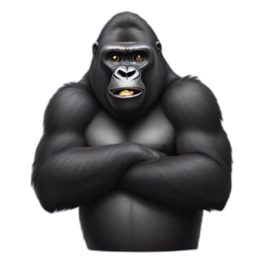 Gorilla saying hey sticker