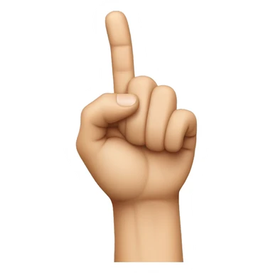 finger pointing but unnaturally long and messed up sticker