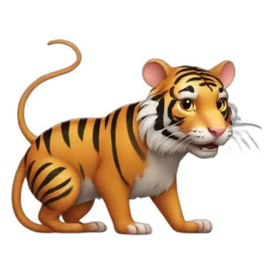 rat and Tiger sticker