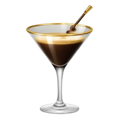 gold rimmed espresso martini glass  sticker