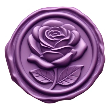 Wax seal with a rose on it sticker