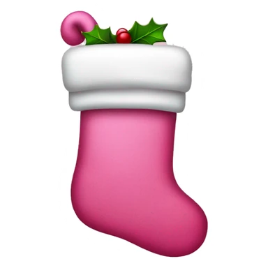 Pink Christmas stocking  sticker