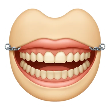 Una boca con frenillos sticker