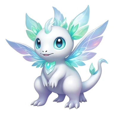  Iridescent white pale light fakemon-creature  sticker