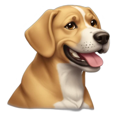 Perro boxador smile sticker