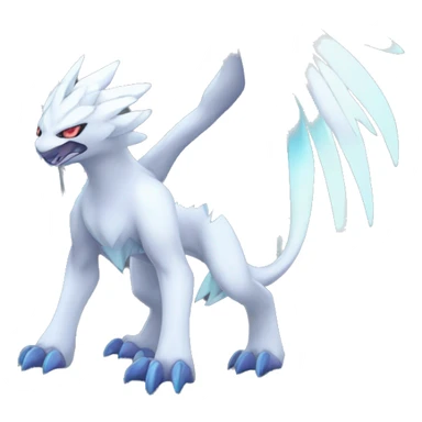  cool edgy colorful godly ethereal Absol-Dialga-Fakemon full body sticker