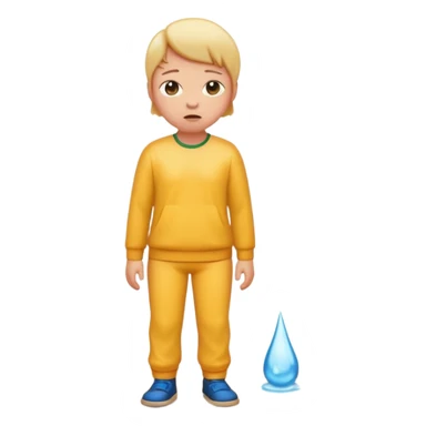 Person peeing on the floor  sticker