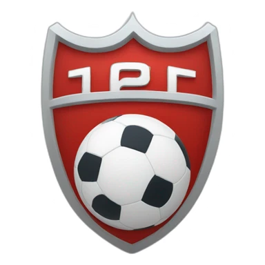 make a soccer team logo from threee letters PFD sticker