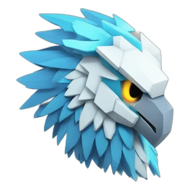 Minecraft Articuno Cyberpunk Head sticker