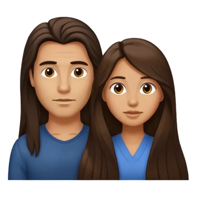 Brunette woman cock long haired man sticker