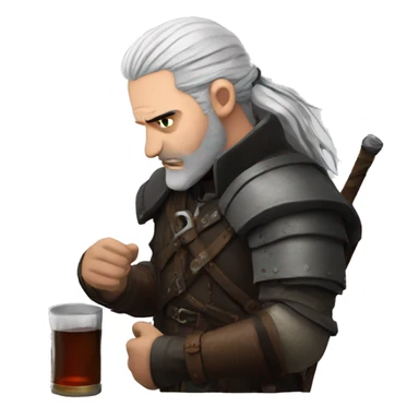 Witcher alcoholism  sticker