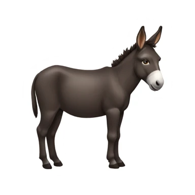 Donkey dark brown full body sticker