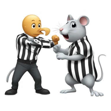 Jail bird punching a rat sticker