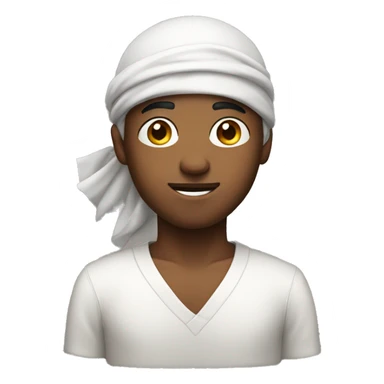 male in open shirt and durag sticker