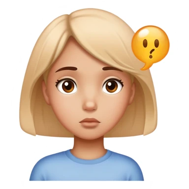 Girl with a thinking bubble saying “I have an idea bby” sticker