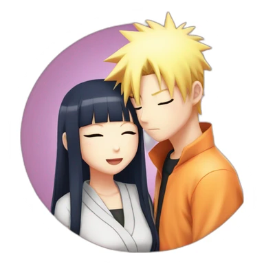 hinata and naruto kiss sticker