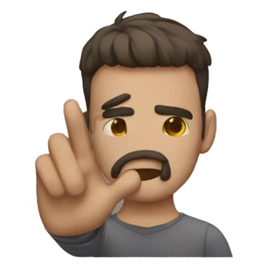 guy saying no  sticker