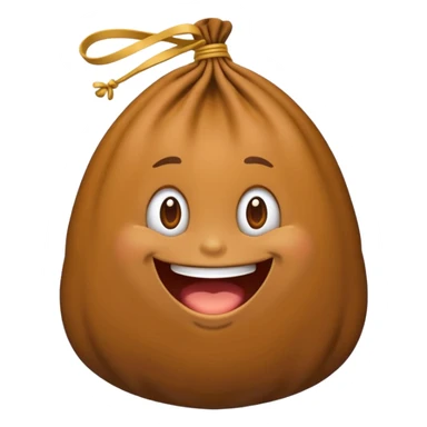 Um emoji de um ladrão segurando um saco de dinheiro sticker