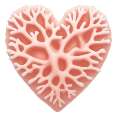 very pale coral heart shape sticker