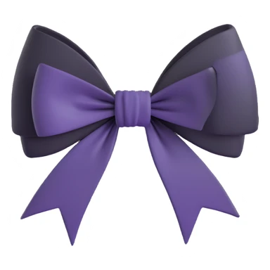 Black gothic bow effect sticker