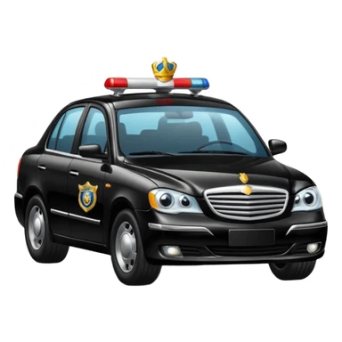Black car fo officers sticker