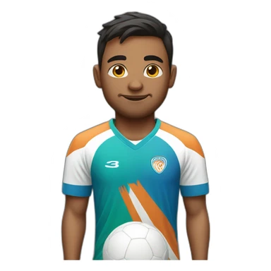 soccer player with indian jersey sticker