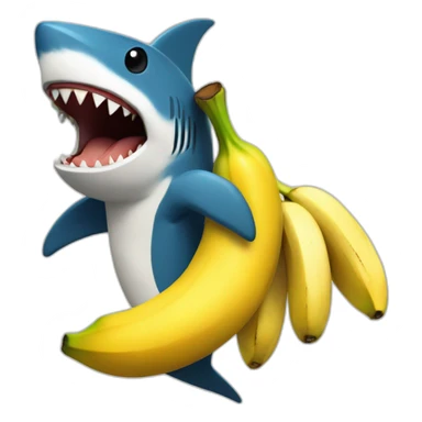 The tv show street shark holding a banana  sticker