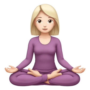 девочка сидит в позе лотоса и дышит sticker