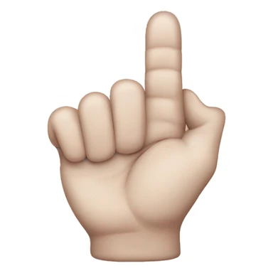 curled index finger sticker