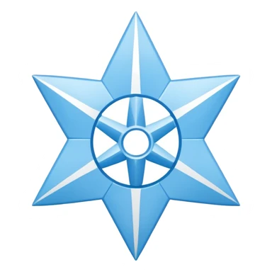 simple blue medical star of life symbol sticker