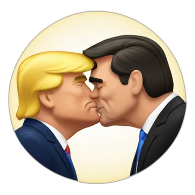 Bolsonaro kissing Donald Trump sticker