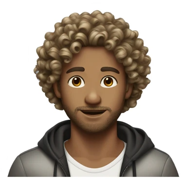 Curly hair guy with balayage hair girl sticker