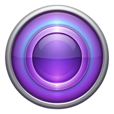 A sleek, metaphorical emoji icon representing Brand Proficiency. A central, glowing violet energy core radiating subtle, elegant light ripples outwards. Modern, minimalist style, premium feel. Isolated on white background. sticker