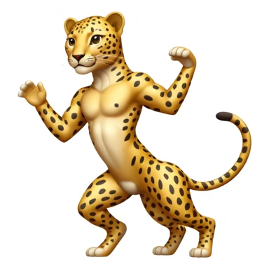 leopard der tanzt sticker