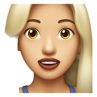 emoji biting lip in flirtatious way  sticker