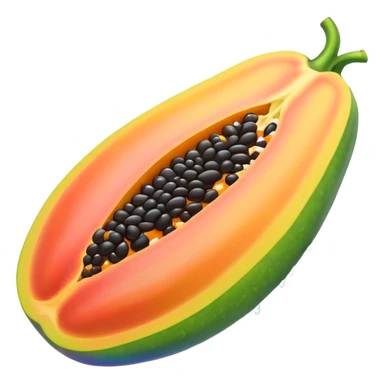 Wet rainbow dripping papaya sticker