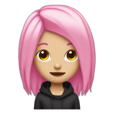Pink emo sticker