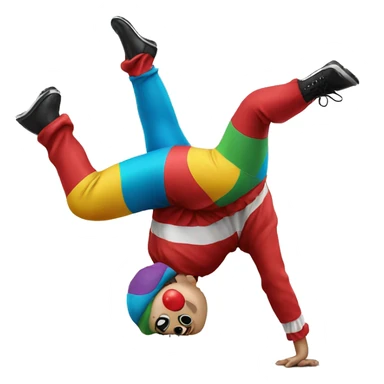 Clown doing a hand stand  sticker