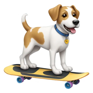 Dog skating boarding sticker