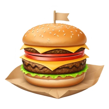 burger in wrapper sticker