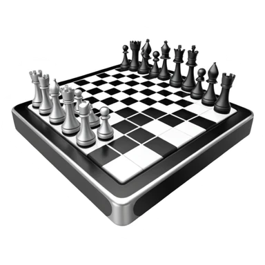 3d chessboard cyber sticker