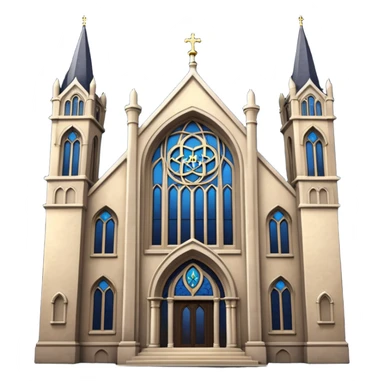 jewish synagogue in dark goth aesthetic style sticker