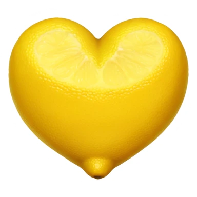 Realistic lemon heart sticker